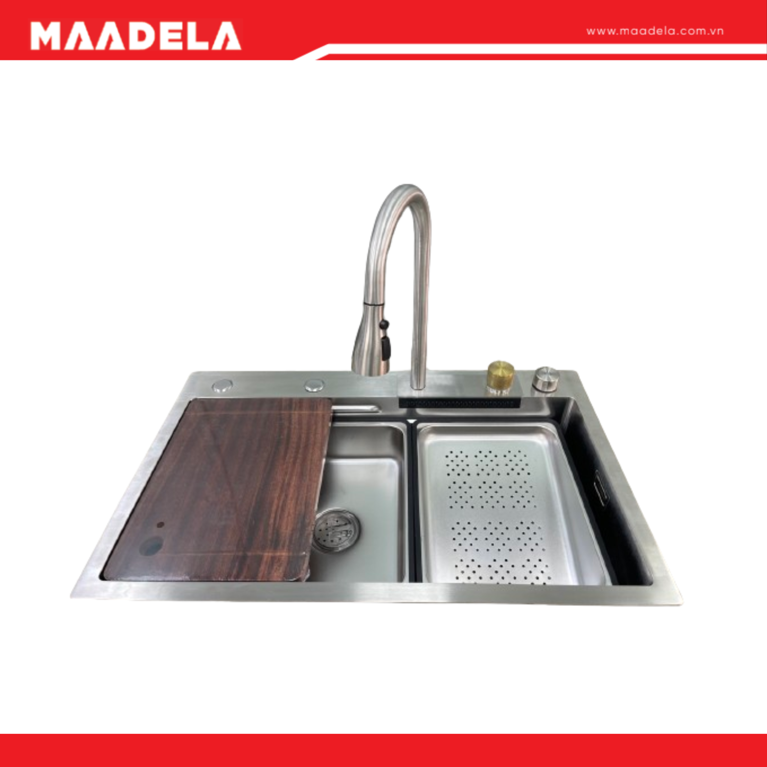 Chậu rửa chén chống xước Wabenform Maadela MDS-7547U Lechfall